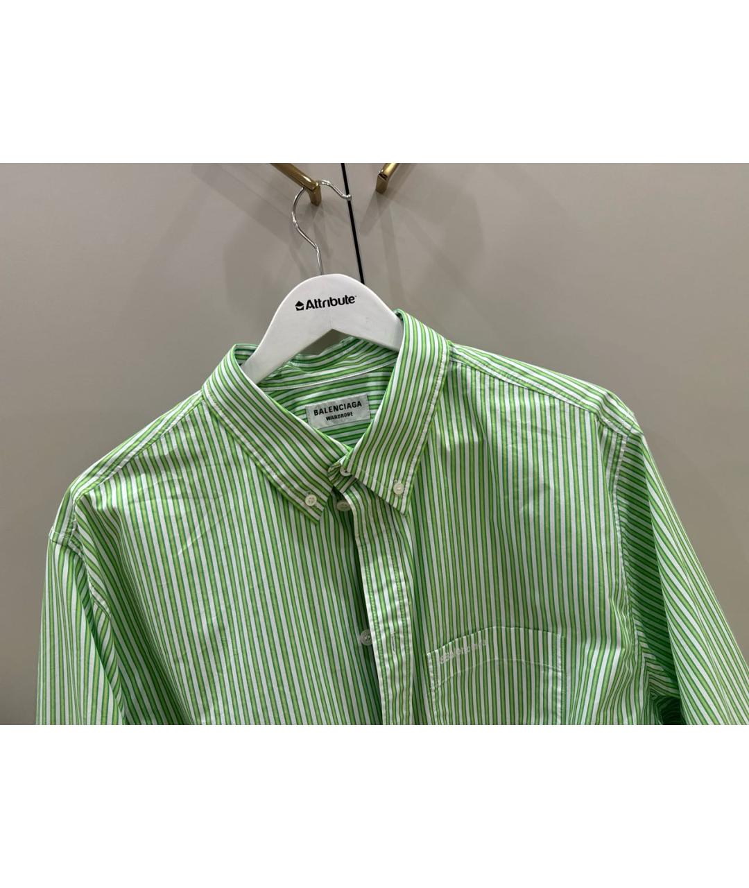 BALENCIAGA Зеленая хлопковая рубашка, фото 3