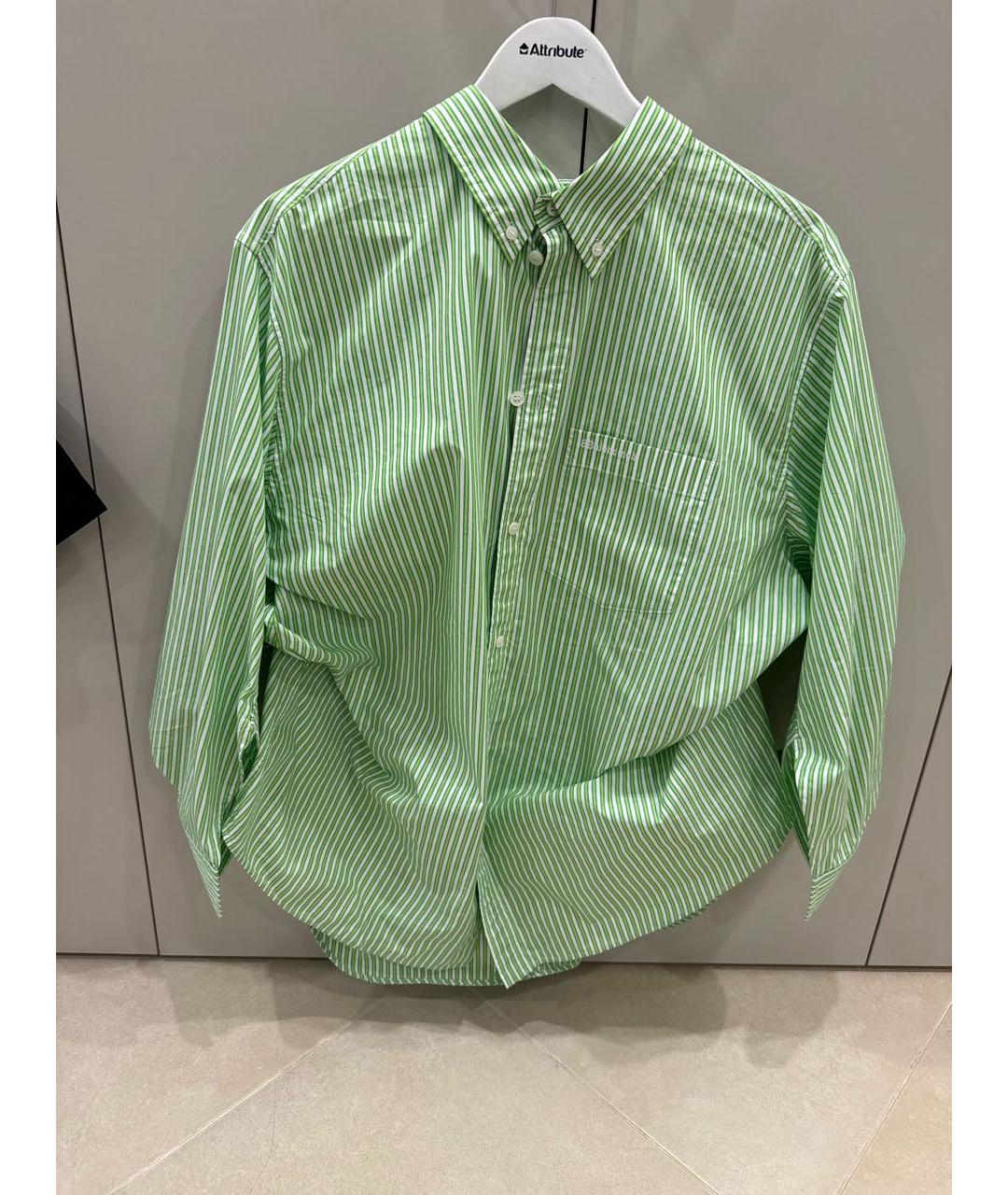 BALENCIAGA Зеленая хлопковая рубашка, фото 6