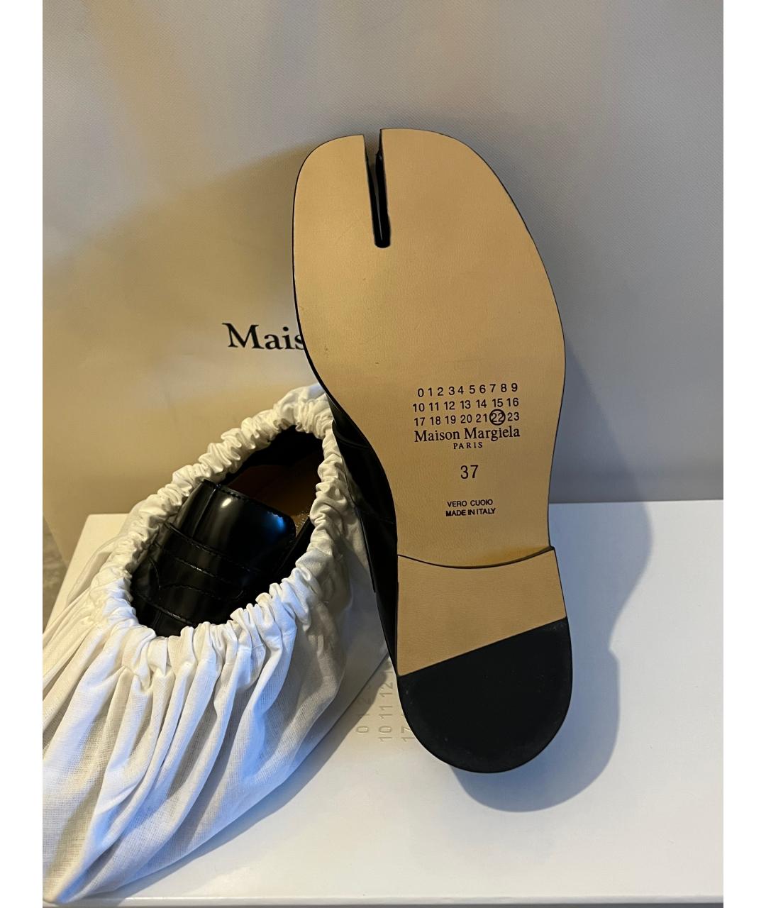 MAISON MARGIELA Черные кожаные лоферы, фото 3