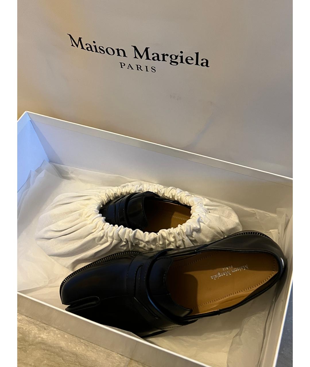 MAISON MARGIELA Черные кожаные лоферы, фото 4