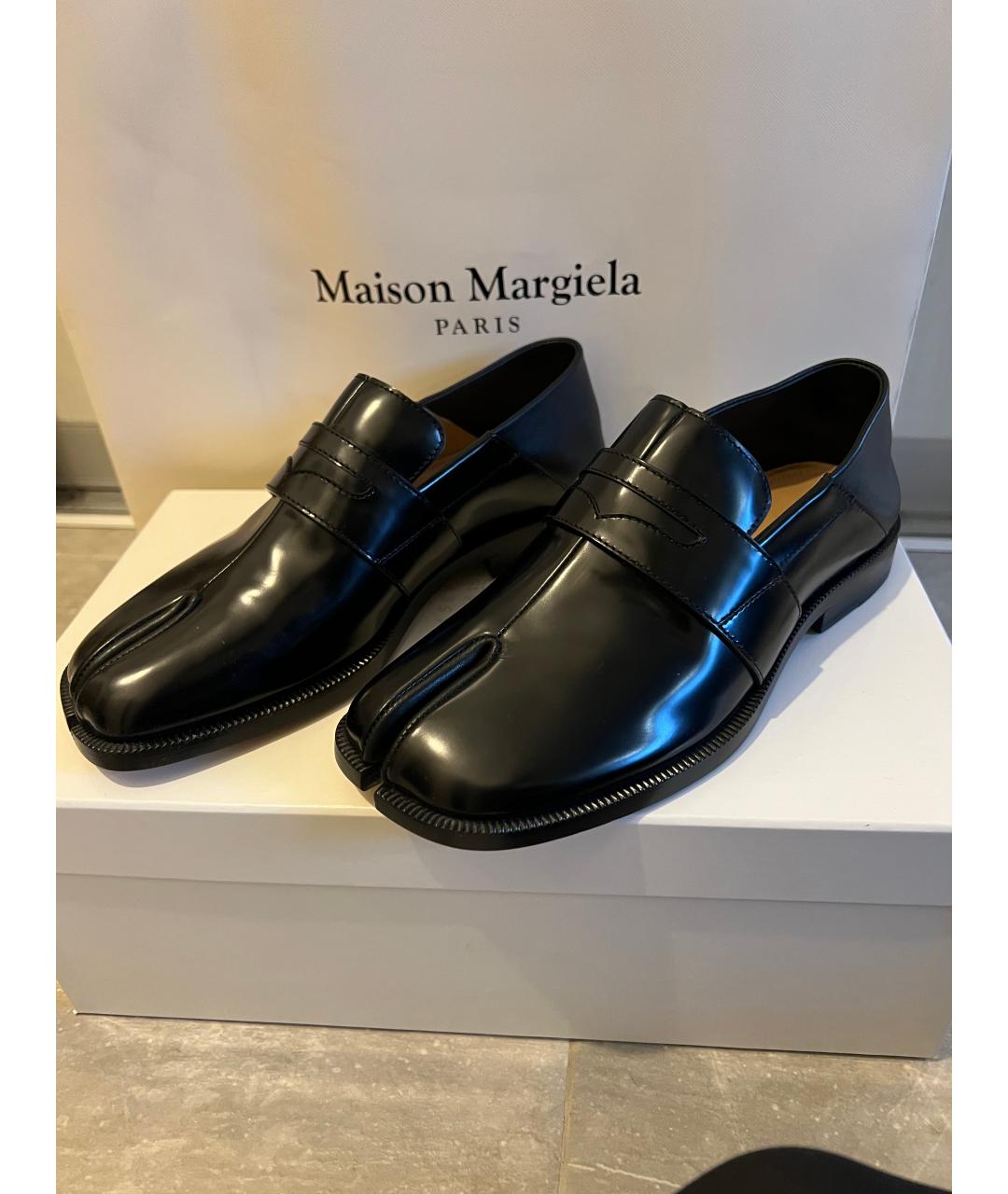 MAISON MARGIELA Черные кожаные лоферы, фото 5