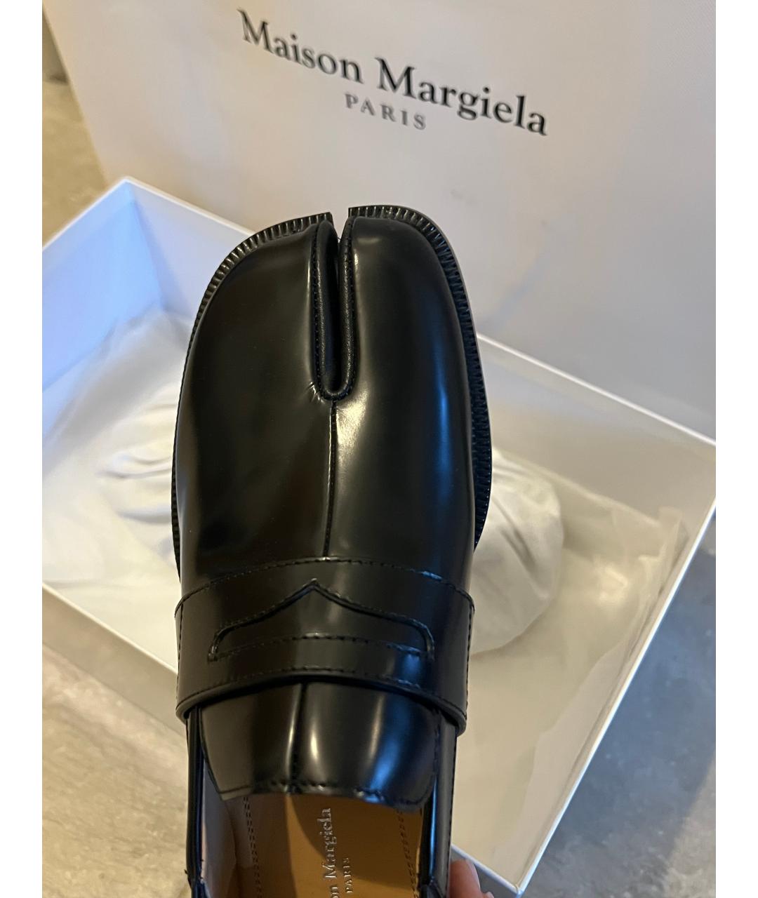 MAISON MARGIELA Черные кожаные лоферы, фото 2