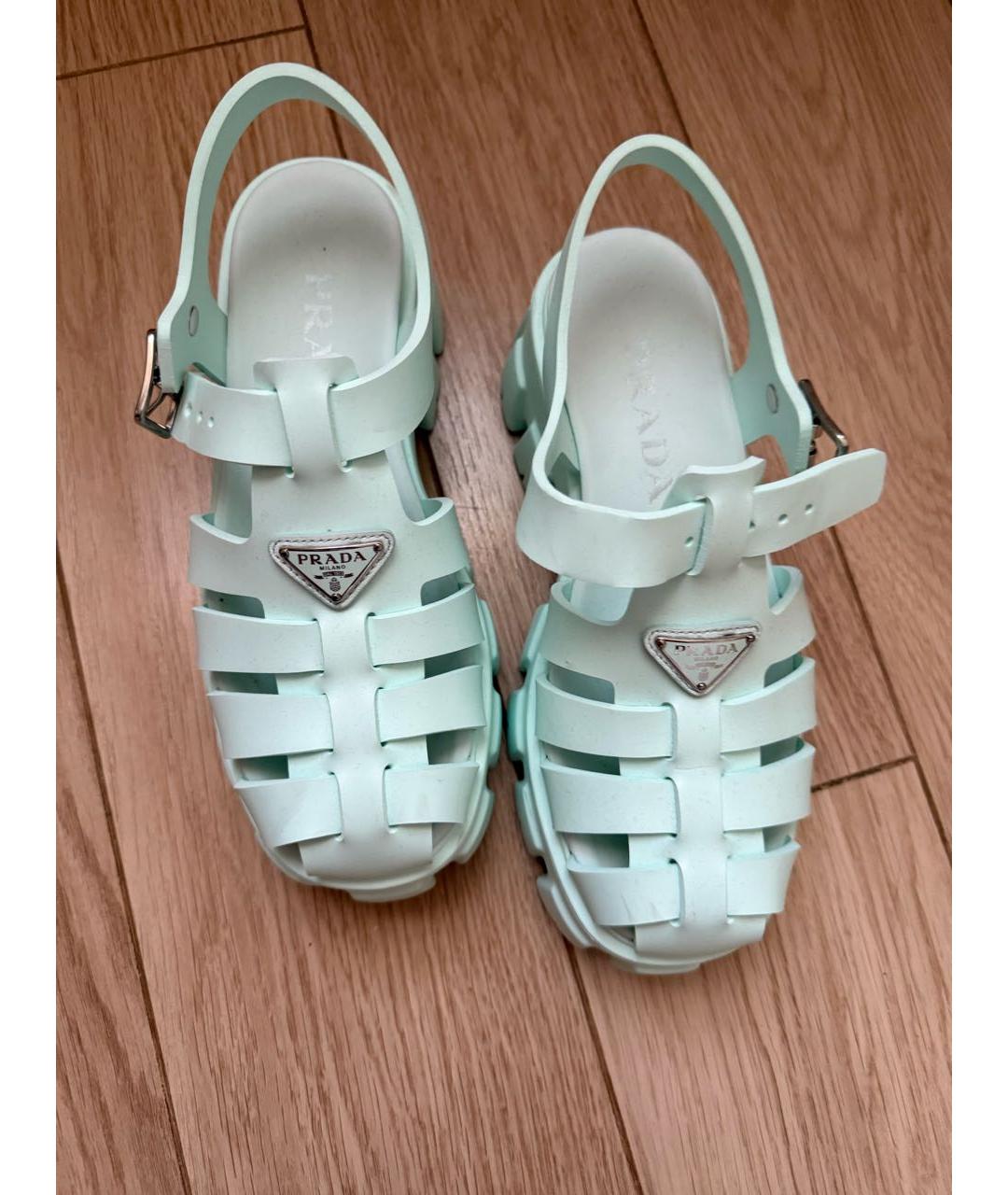 PRADA Бирюзовые сандалии, фото 2