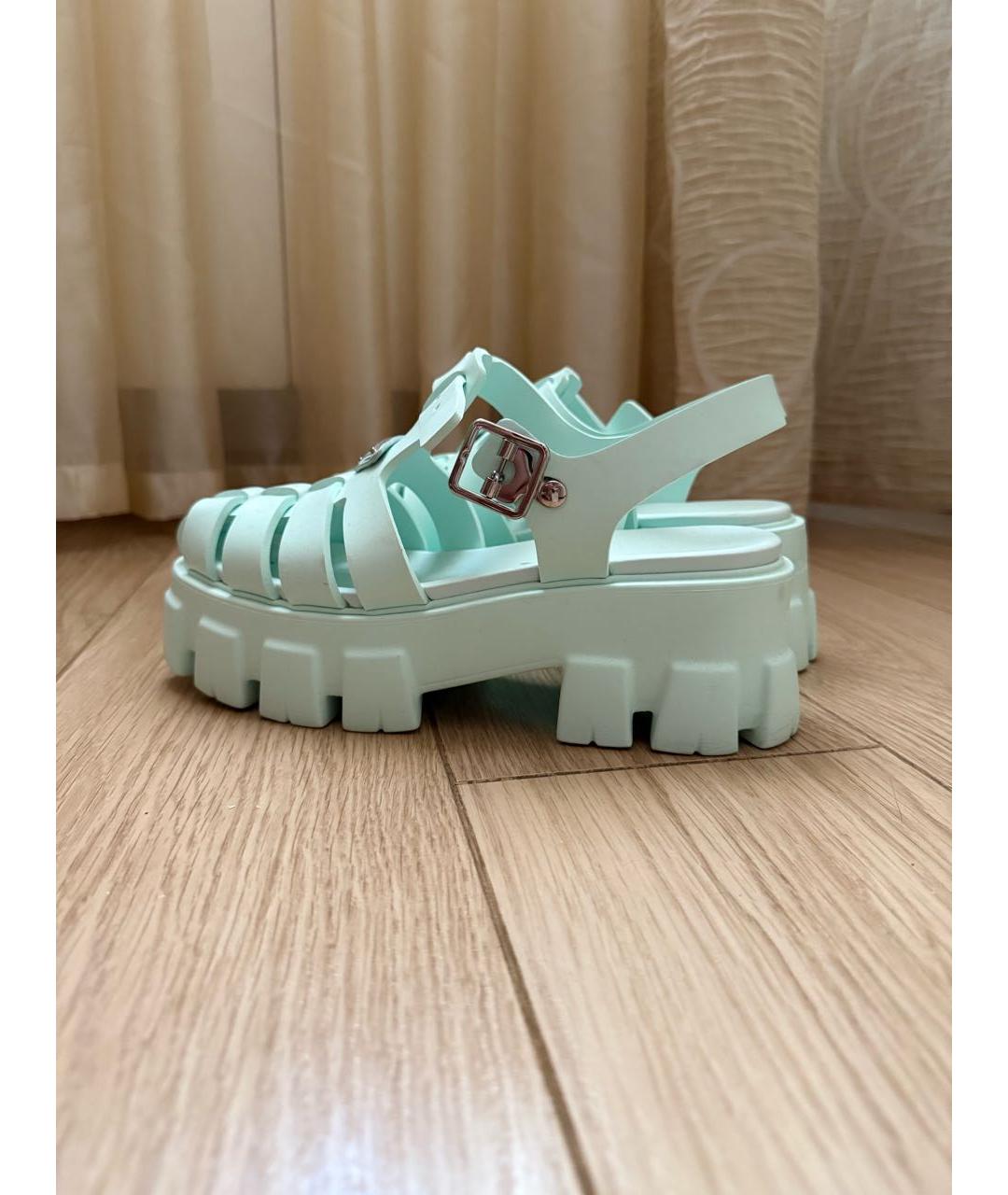 PRADA Бирюзовые сандалии, фото 6