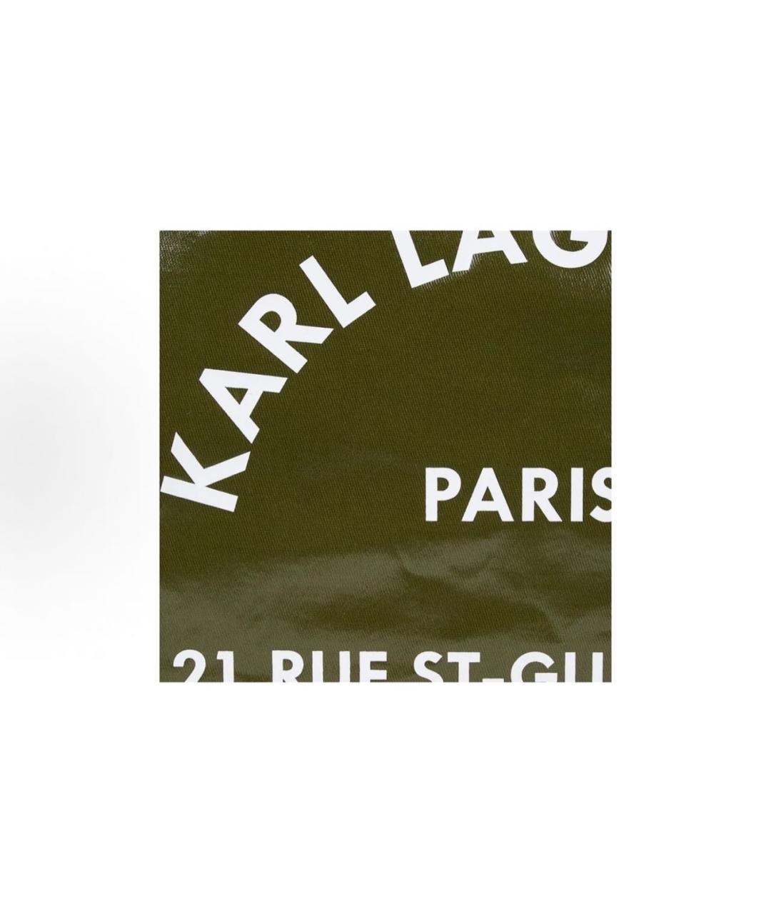 KARL LAGERFELD Хаки сумка тоут, фото 4