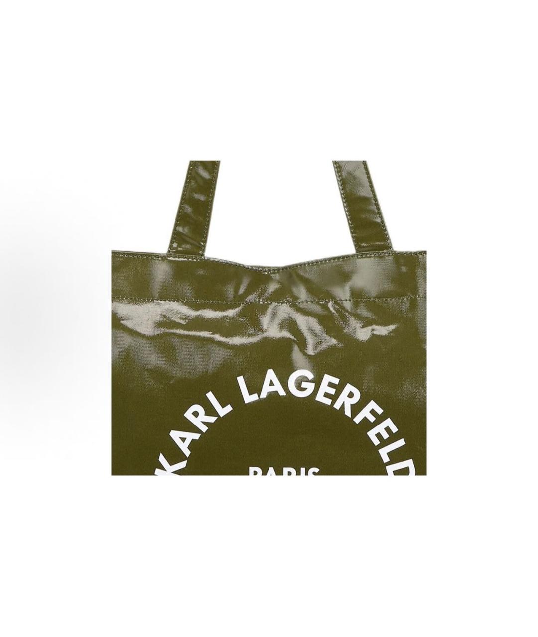 KARL LAGERFELD Хаки сумка тоут, фото 5