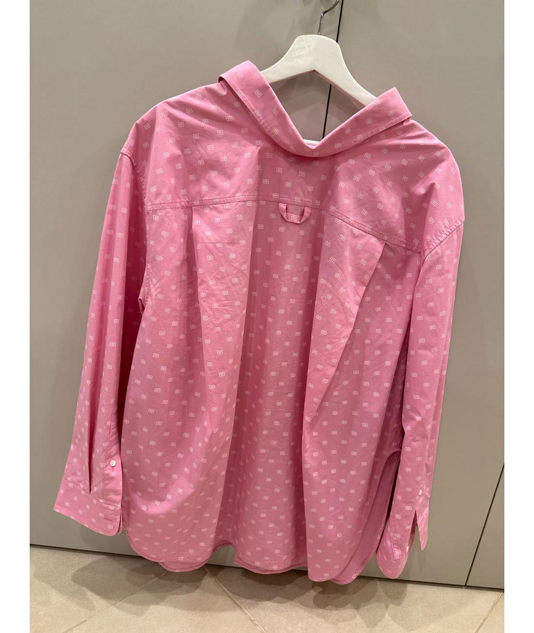 BALENCIAGA Розовая хлопковая рубашка, фото 2