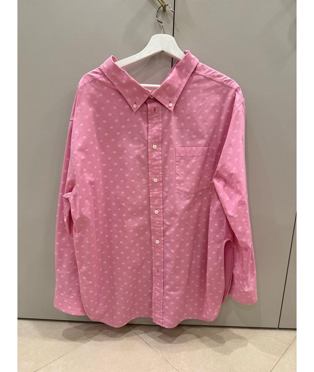 BALENCIAGA Розовая хлопковая рубашка, фото 6