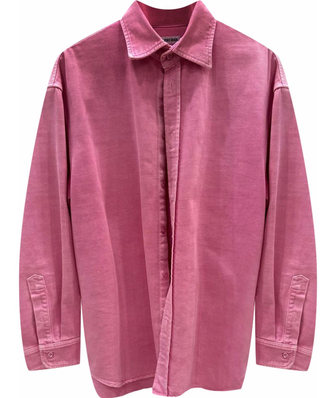 BALENCIAGA Розовая деним рубашка, фото 1