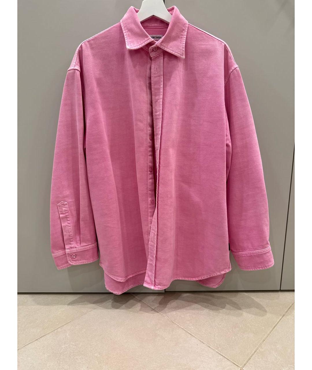 BALENCIAGA Розовая деним рубашка, фото 5