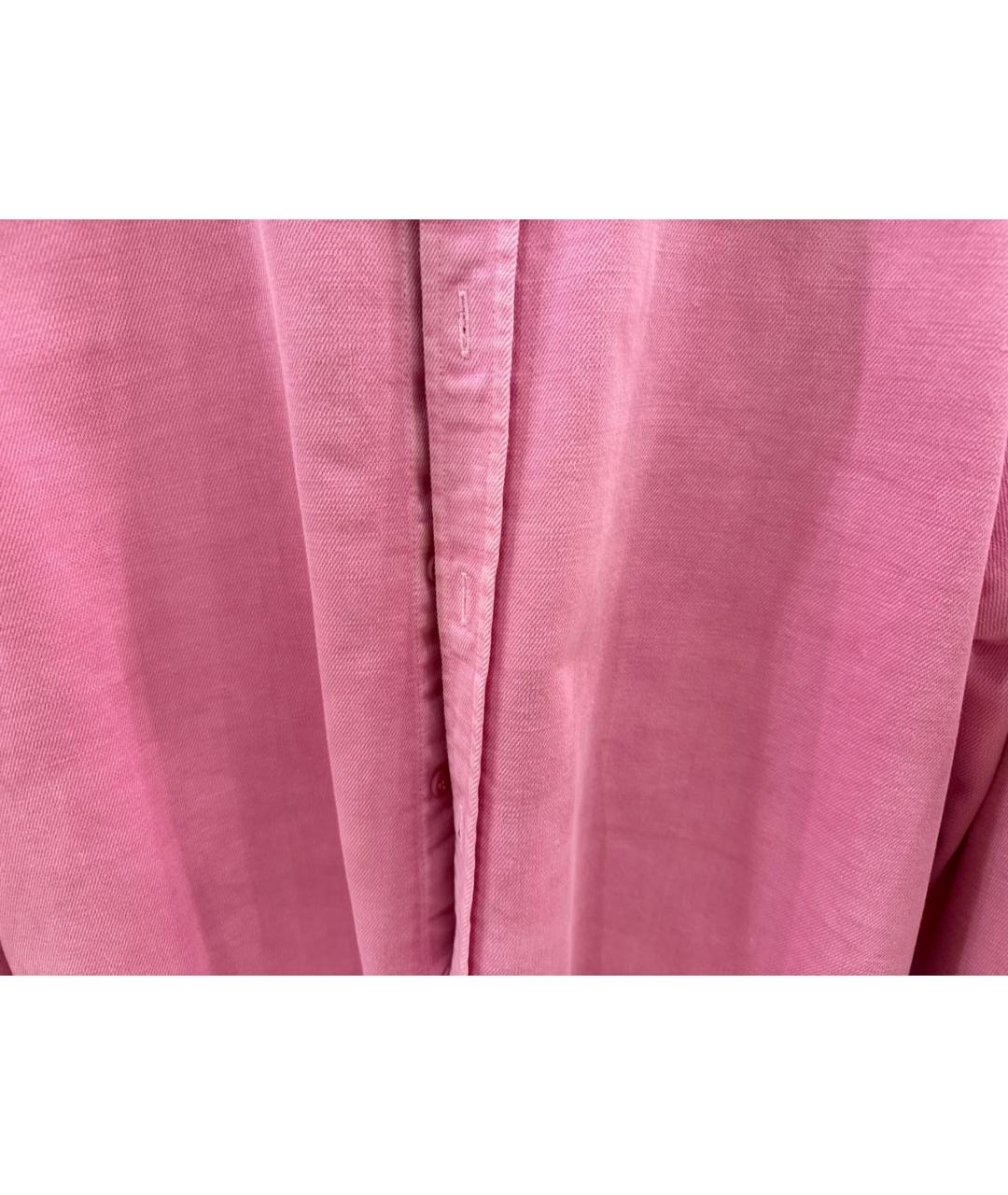 BALENCIAGA Розовая деним рубашка, фото 4