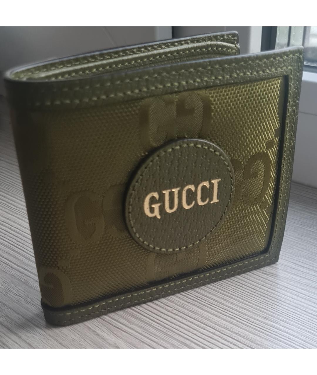 GUCCI Хаки кожаный кошелек, фото 3