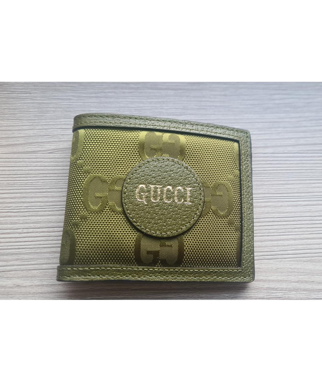 GUCCI Хаки кожаный кошелек, фото 7