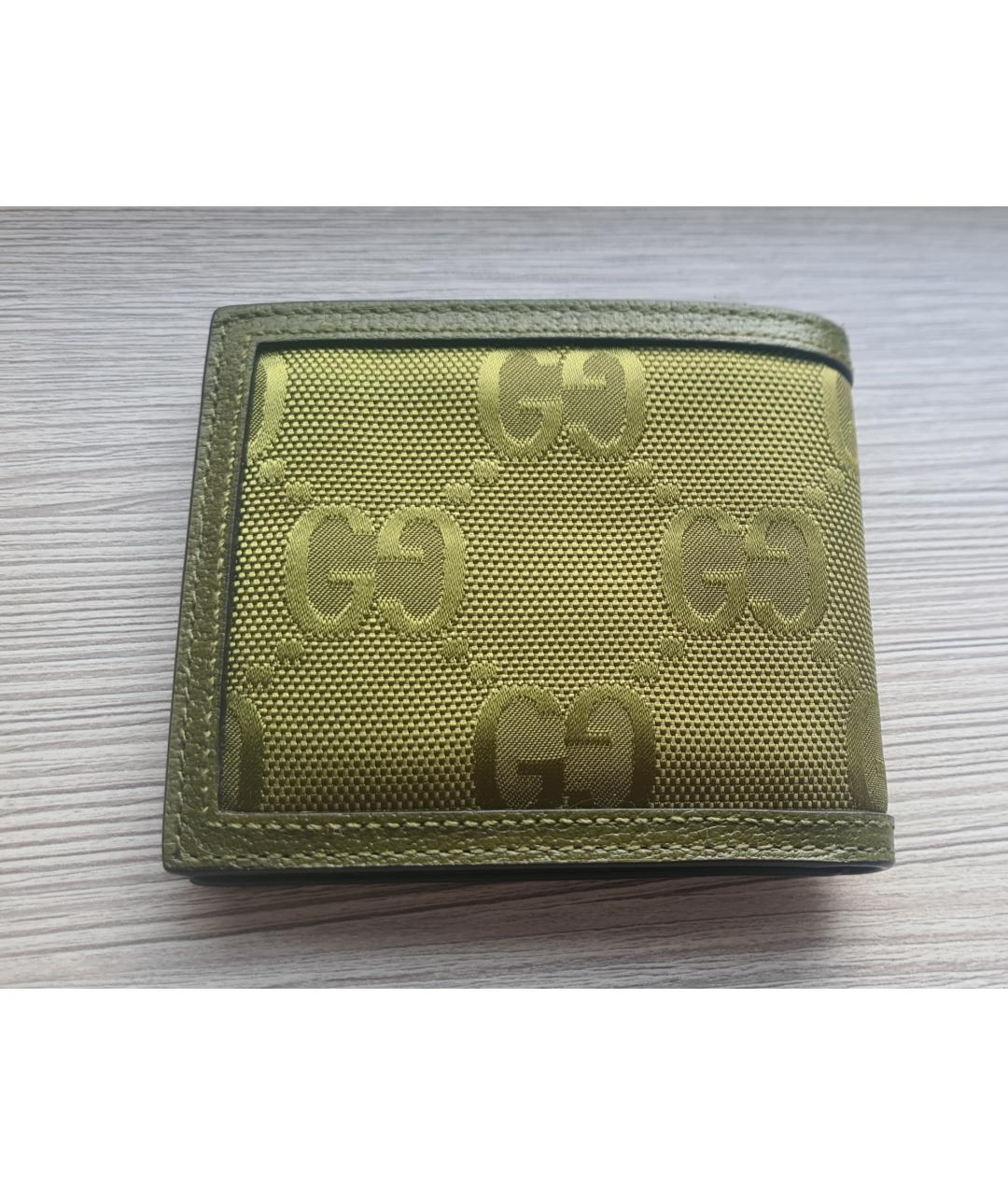 GUCCI Хаки кожаный кошелек, фото 2