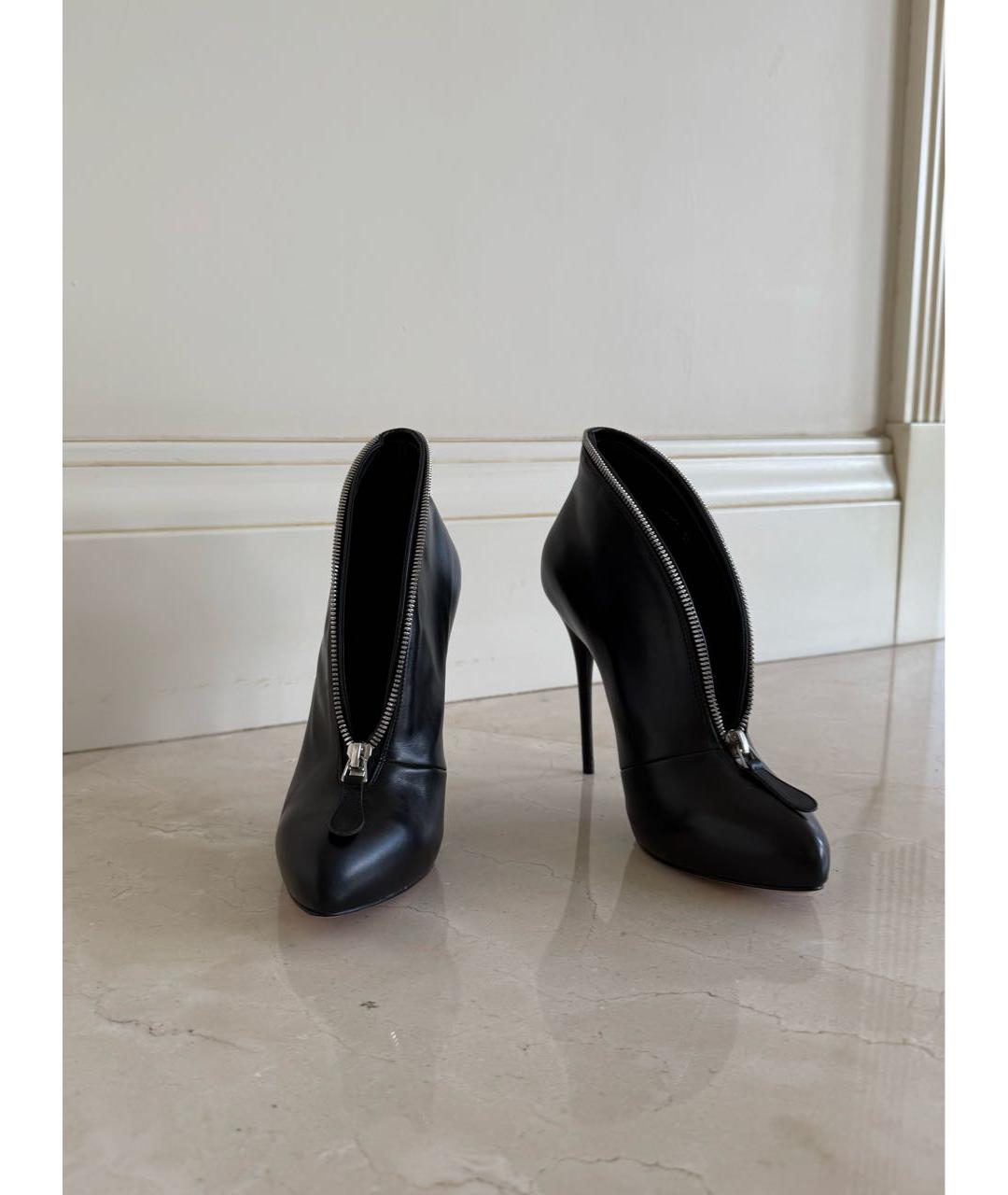 ALEXANDER MCQUEEN Черные кожаные ботильоны, фото 8