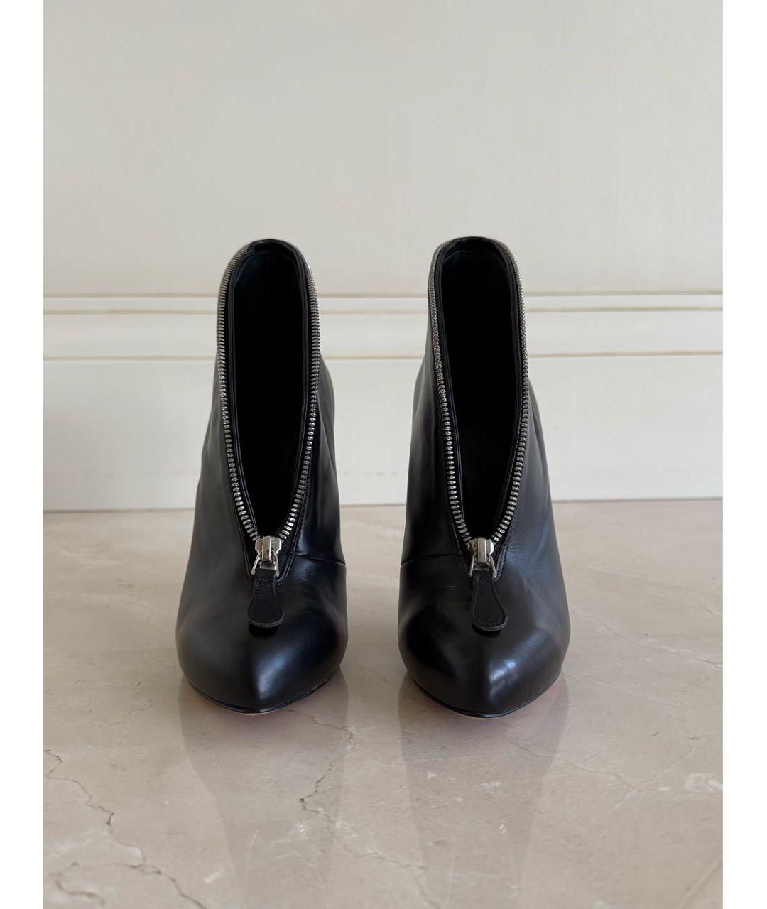 ALEXANDER MCQUEEN Черные кожаные ботильоны, фото 2