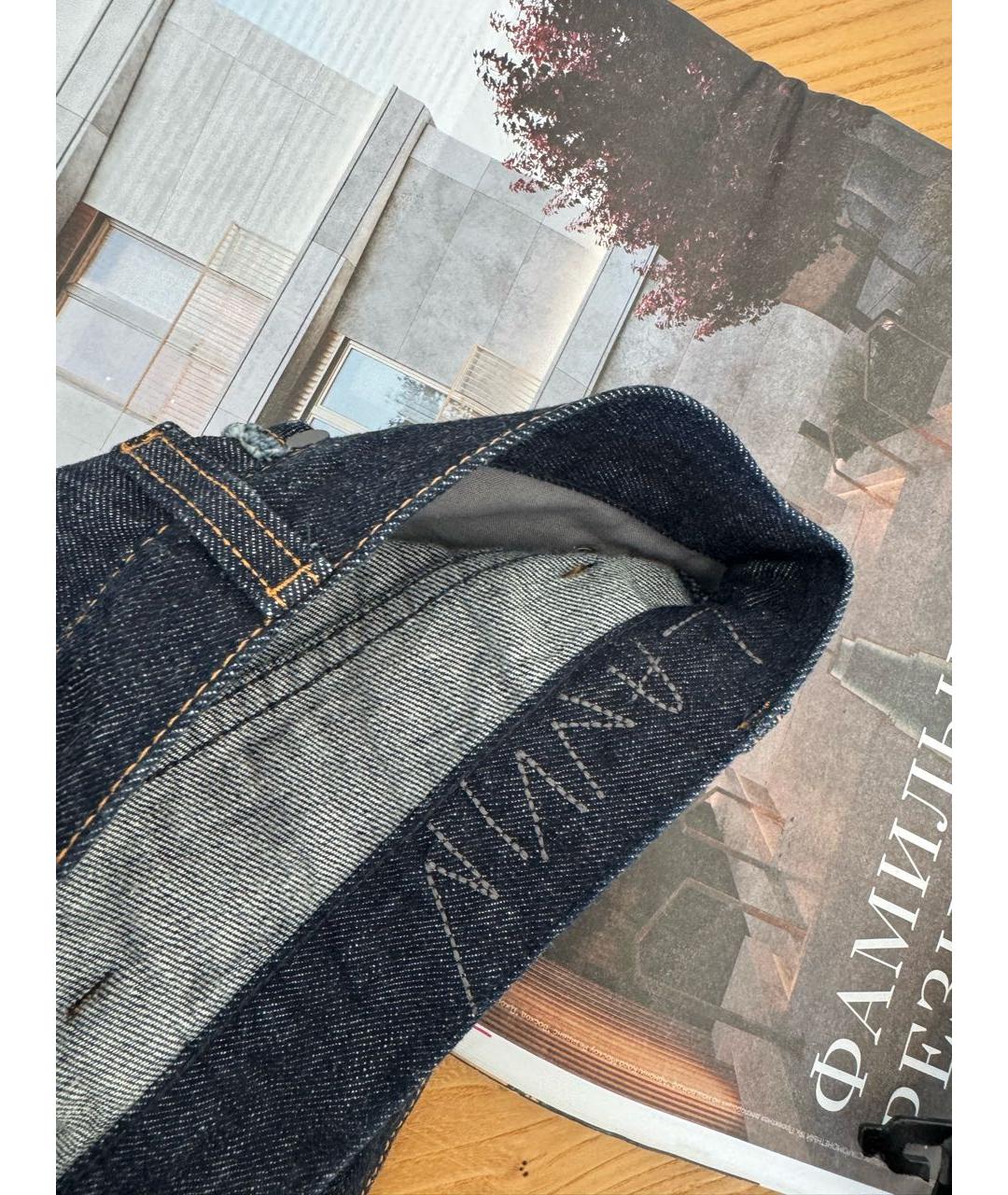 LANVIN Синие хлопковые джинсы скинни, фото 4