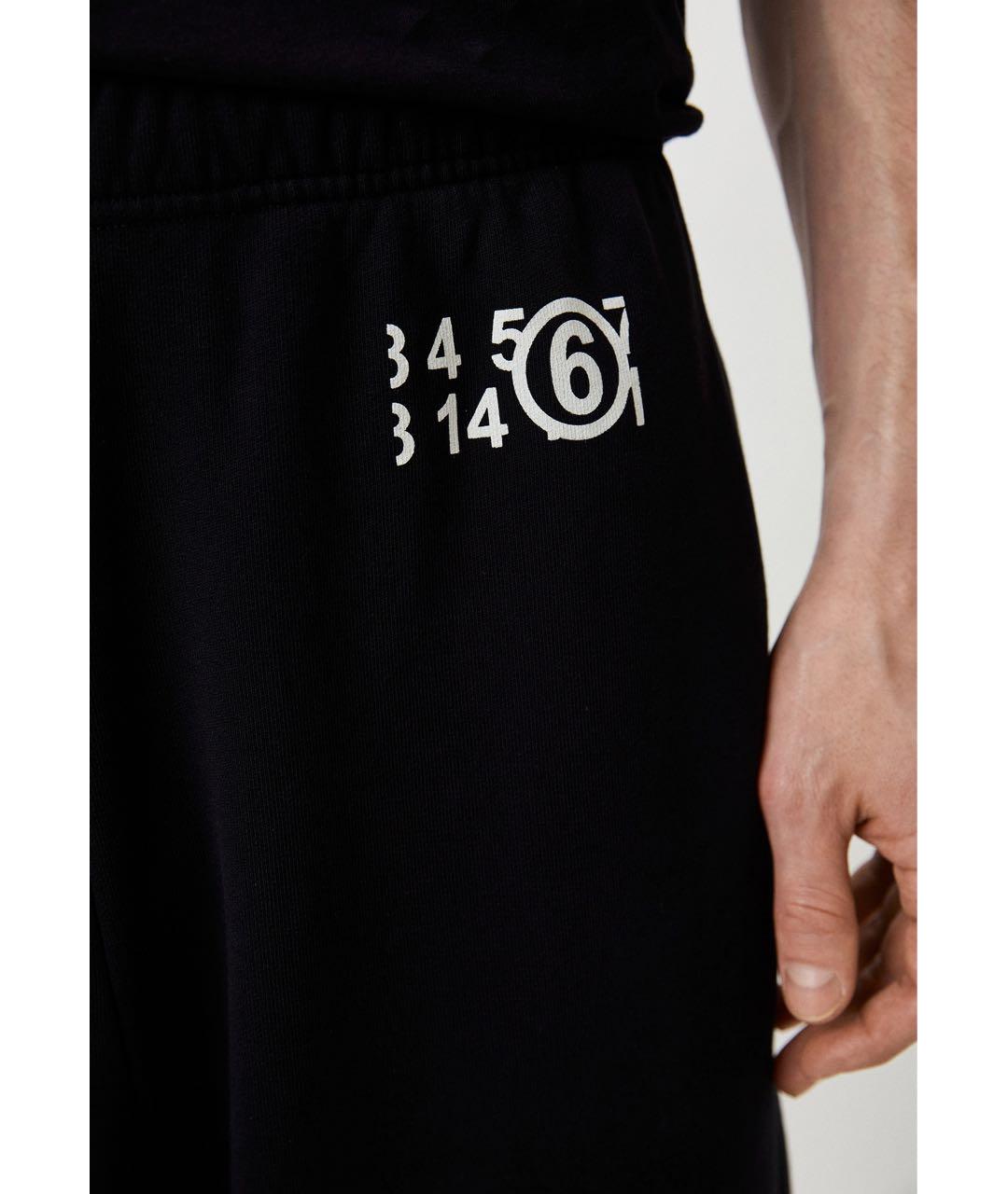 MM6 MAISON MARGIELA Черные хлопковые повседневные брюки, фото 4