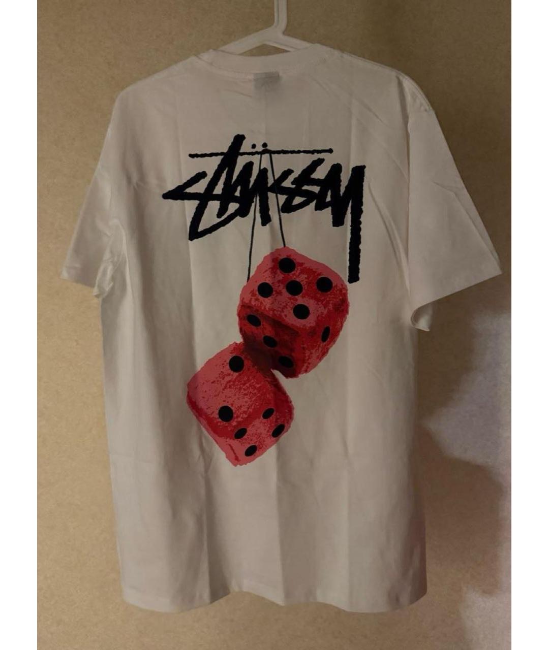 STUSSY Белая хлопковая футболка, фото 2
