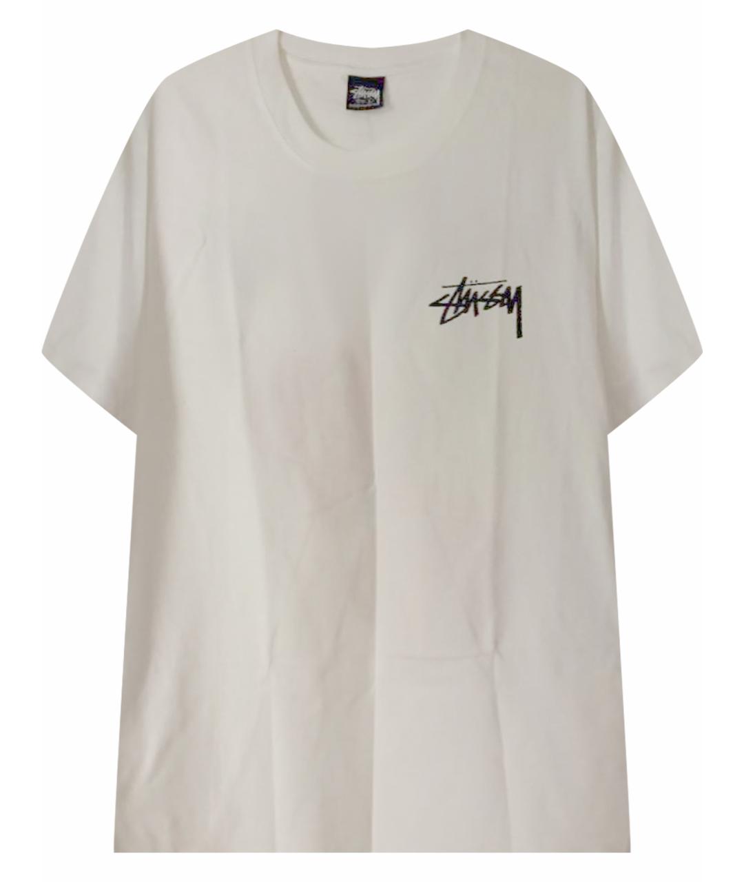 STUSSY Белая хлопковая футболка, фото 1
