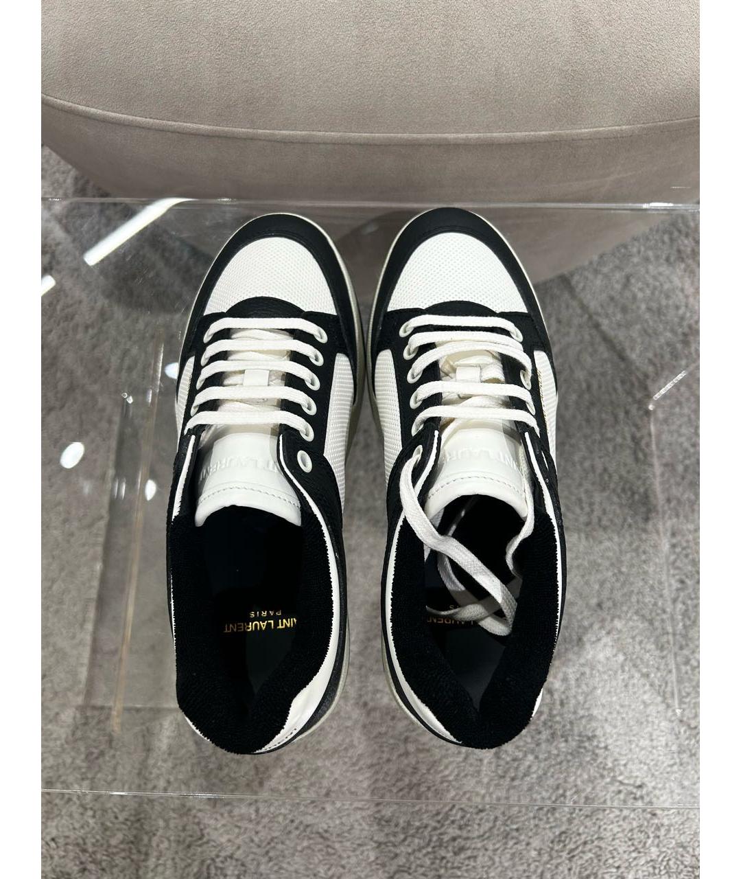 SAINT LAURENT Белые кожаные кроссовки, фото 3