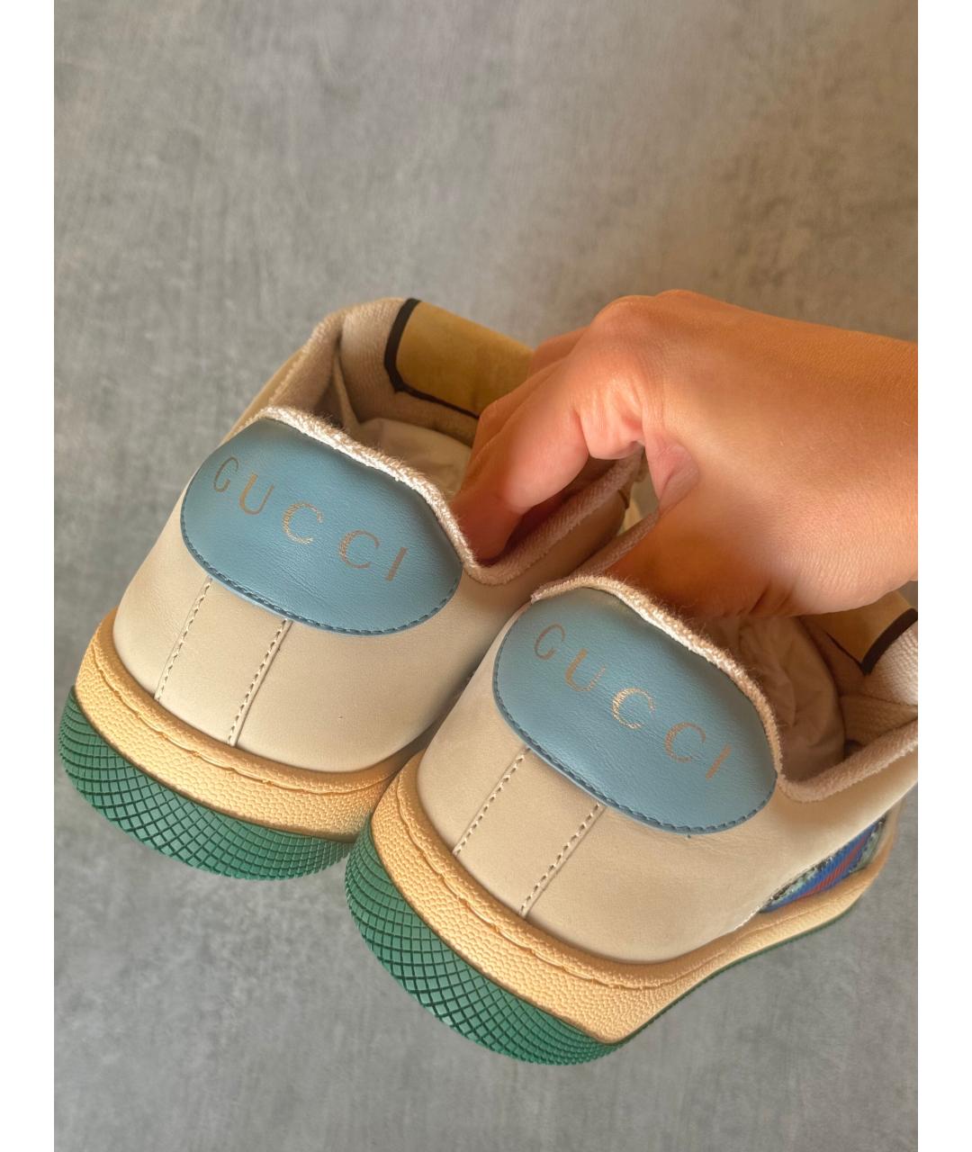 GUCCI Бежевые кроссовки, фото 4