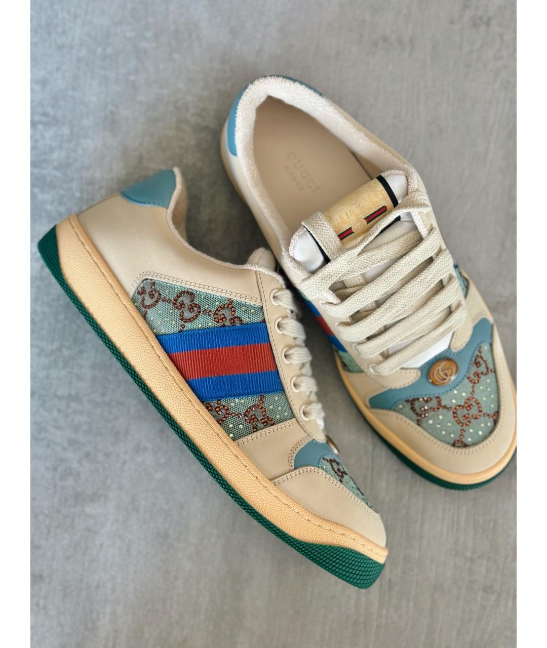 GUCCI Бежевые кроссовки, фото 7
