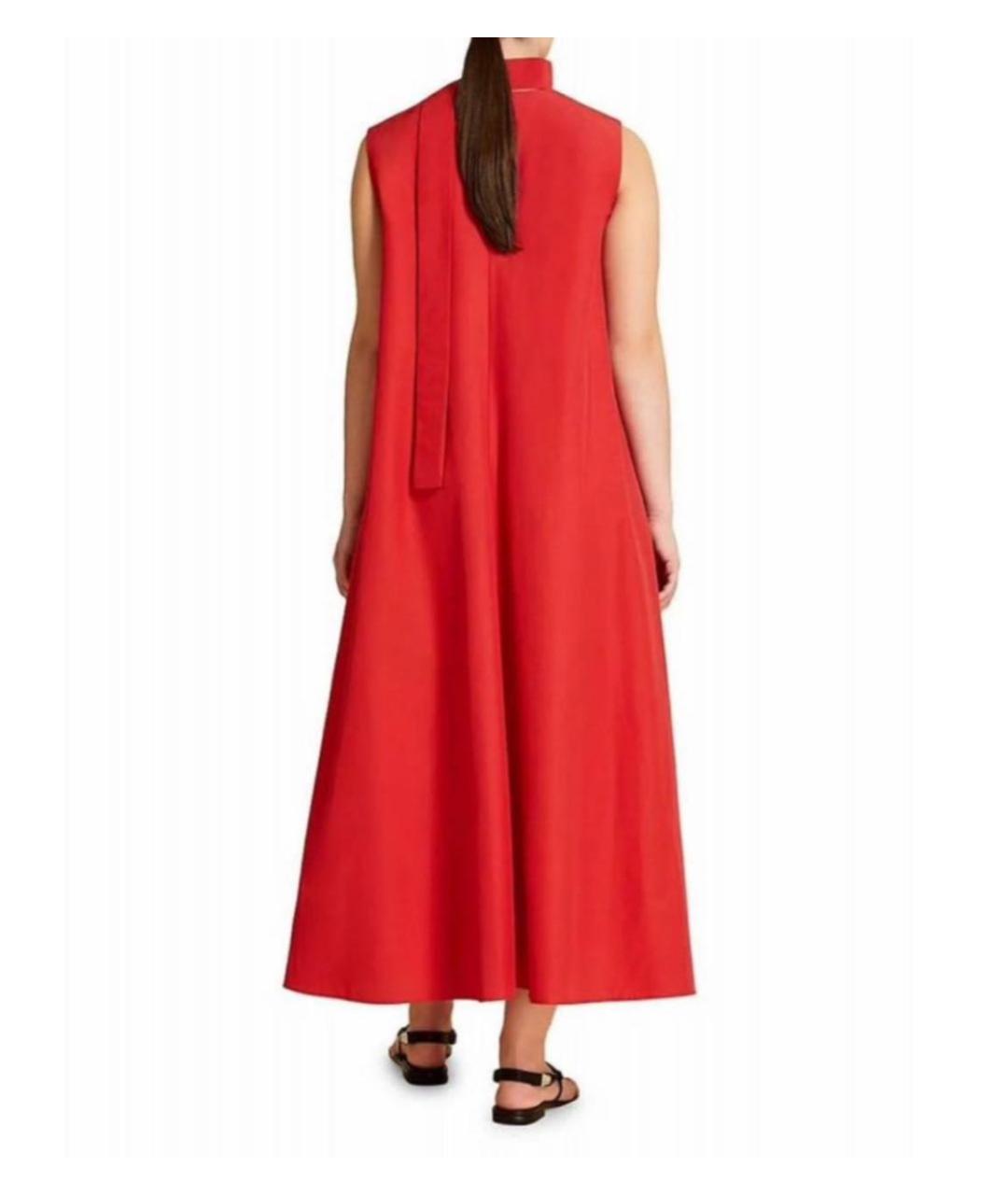 MAX MARA Красное хлопковое повседневное платье, фото 2
