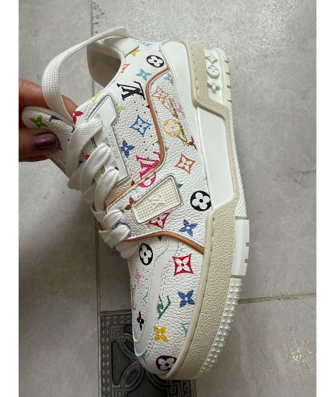 LOUIS VUITTON Мульти кожаные кеды, фото 6