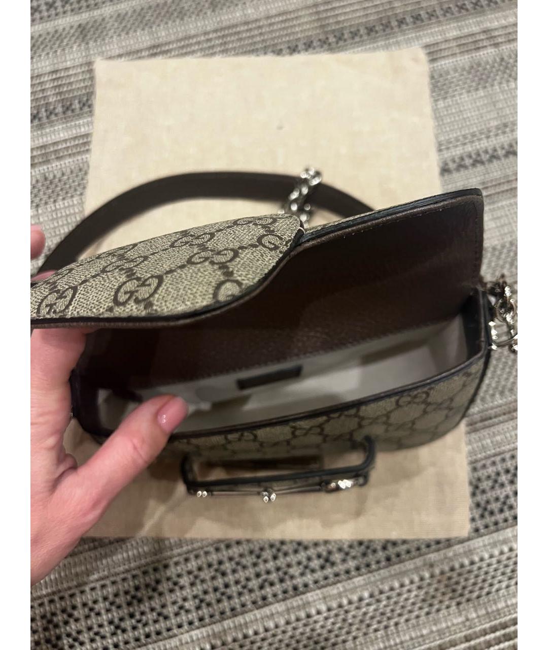 GUCCI Бежевая сумка через плечо из искусственной кожи, фото 4