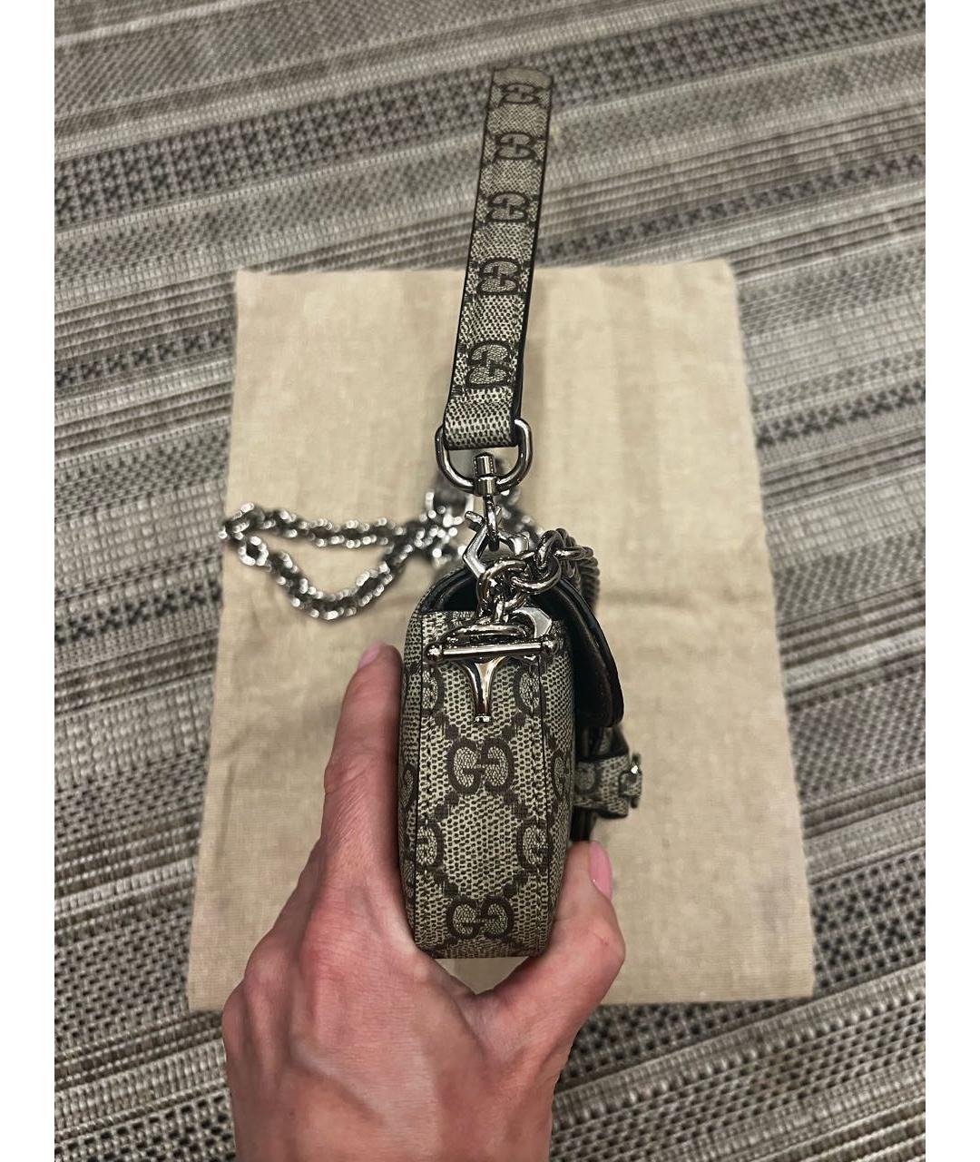 GUCCI Бежевая сумка через плечо из искусственной кожи, фото 6