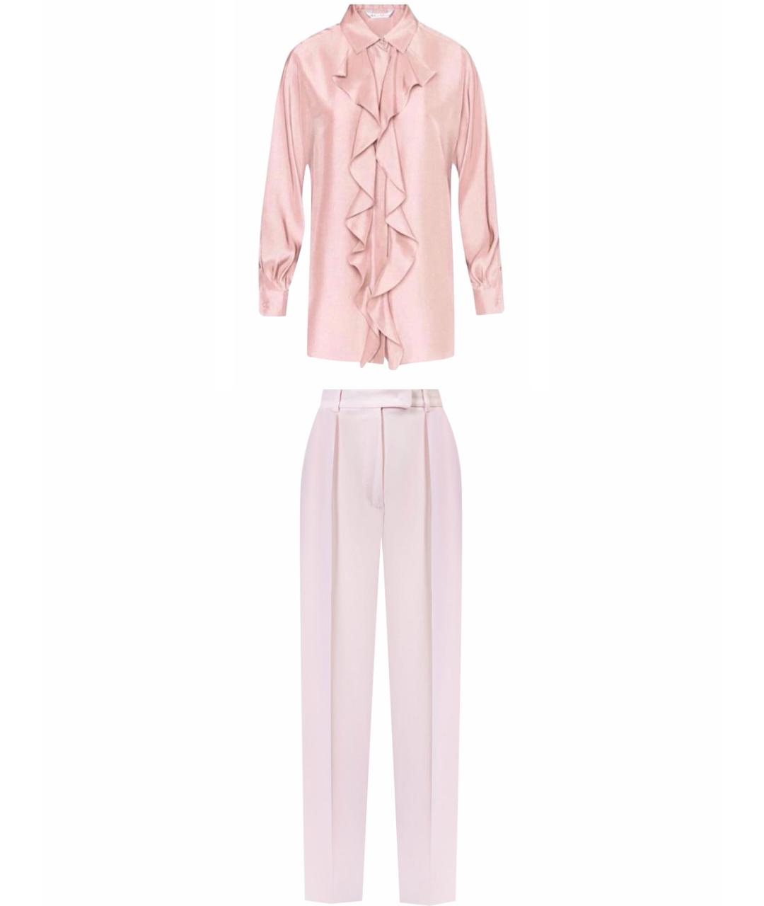 MAX MARA Розовый хлопковый костюм с брюками, фото 1