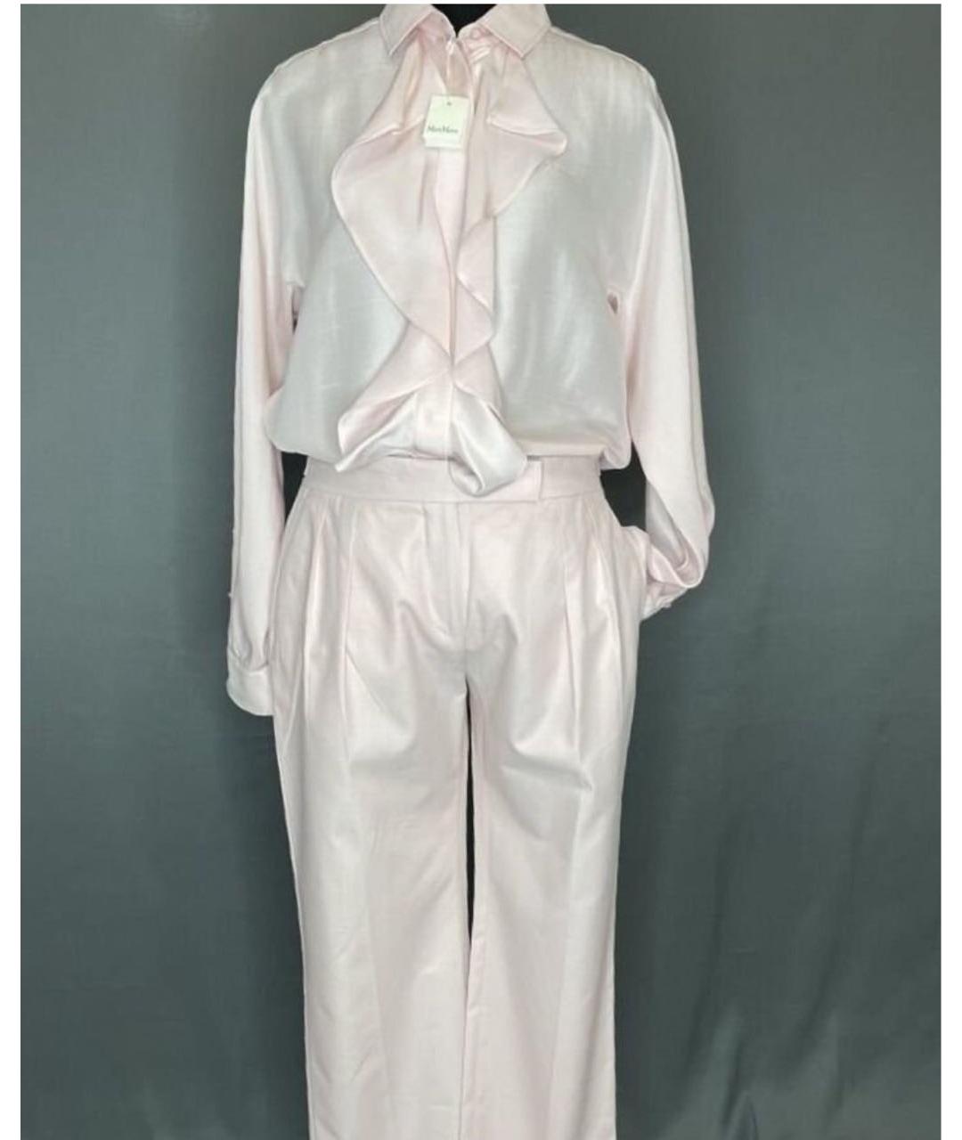 MAX MARA Розовый хлопковый костюм с брюками, фото 6