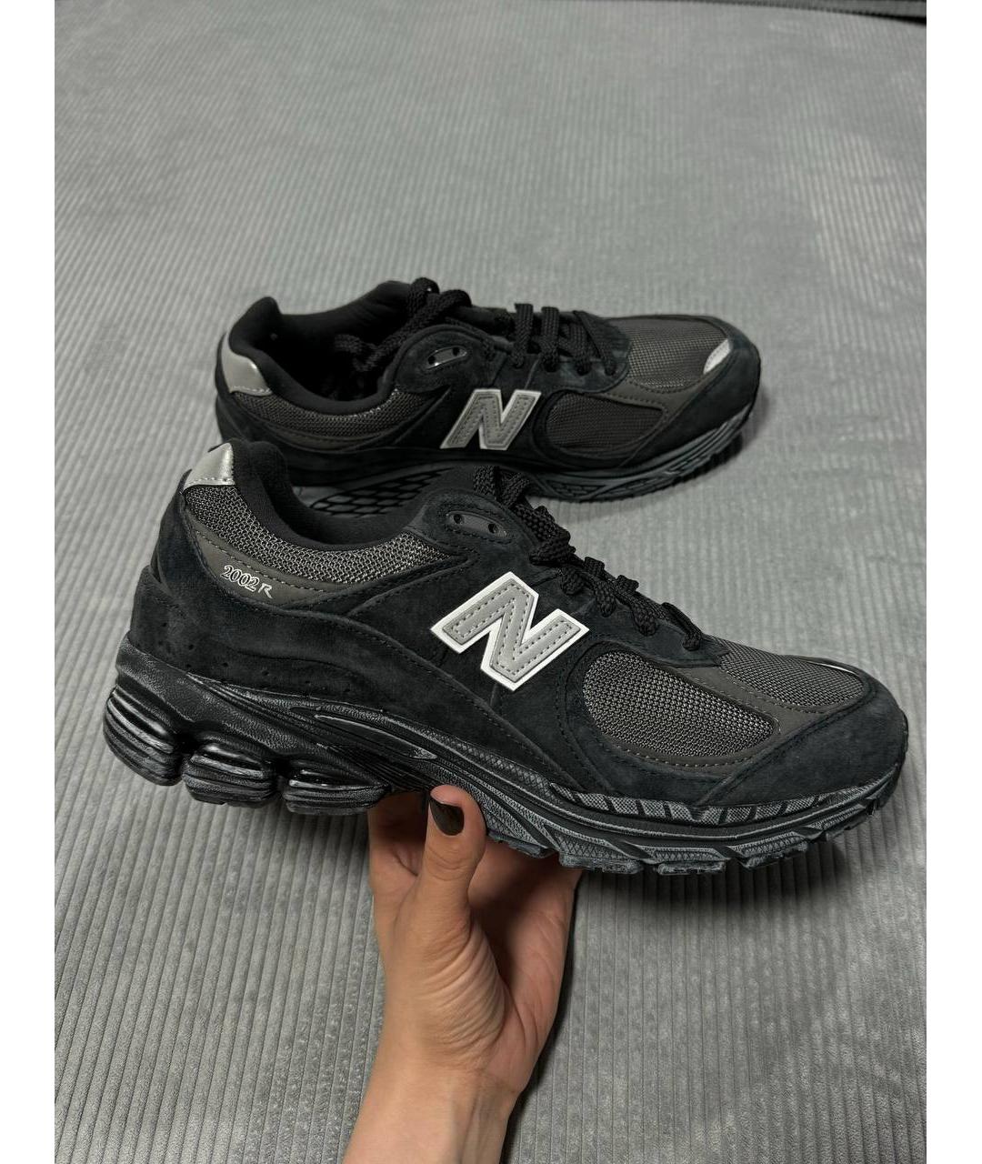 NEW BALANCE Черные замшевые низкие кроссовки / кеды, фото 2