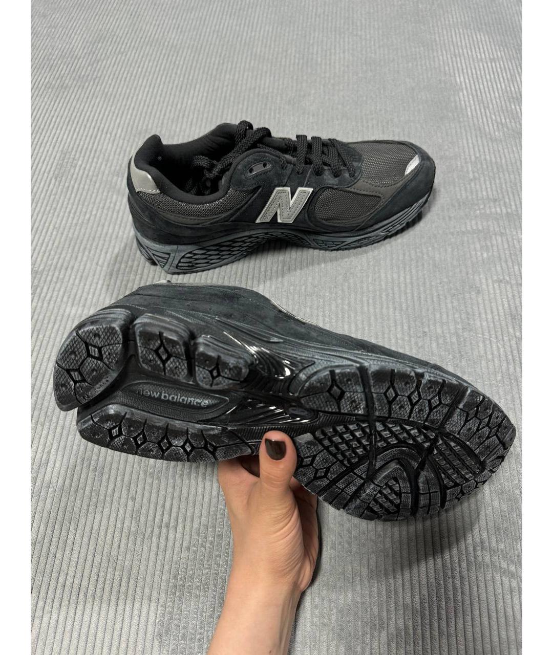 NEW BALANCE Черные замшевые низкие кроссовки / кеды, фото 8