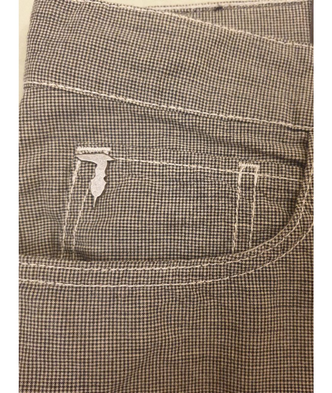 TRUSSARDI Бежевые хлопковые брюки чинос, фото 4
