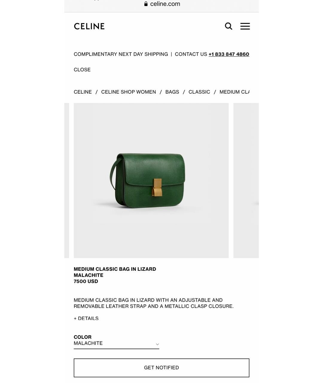 CELINE Коричневая сумка через плечо из экзотической кожи, фото 2