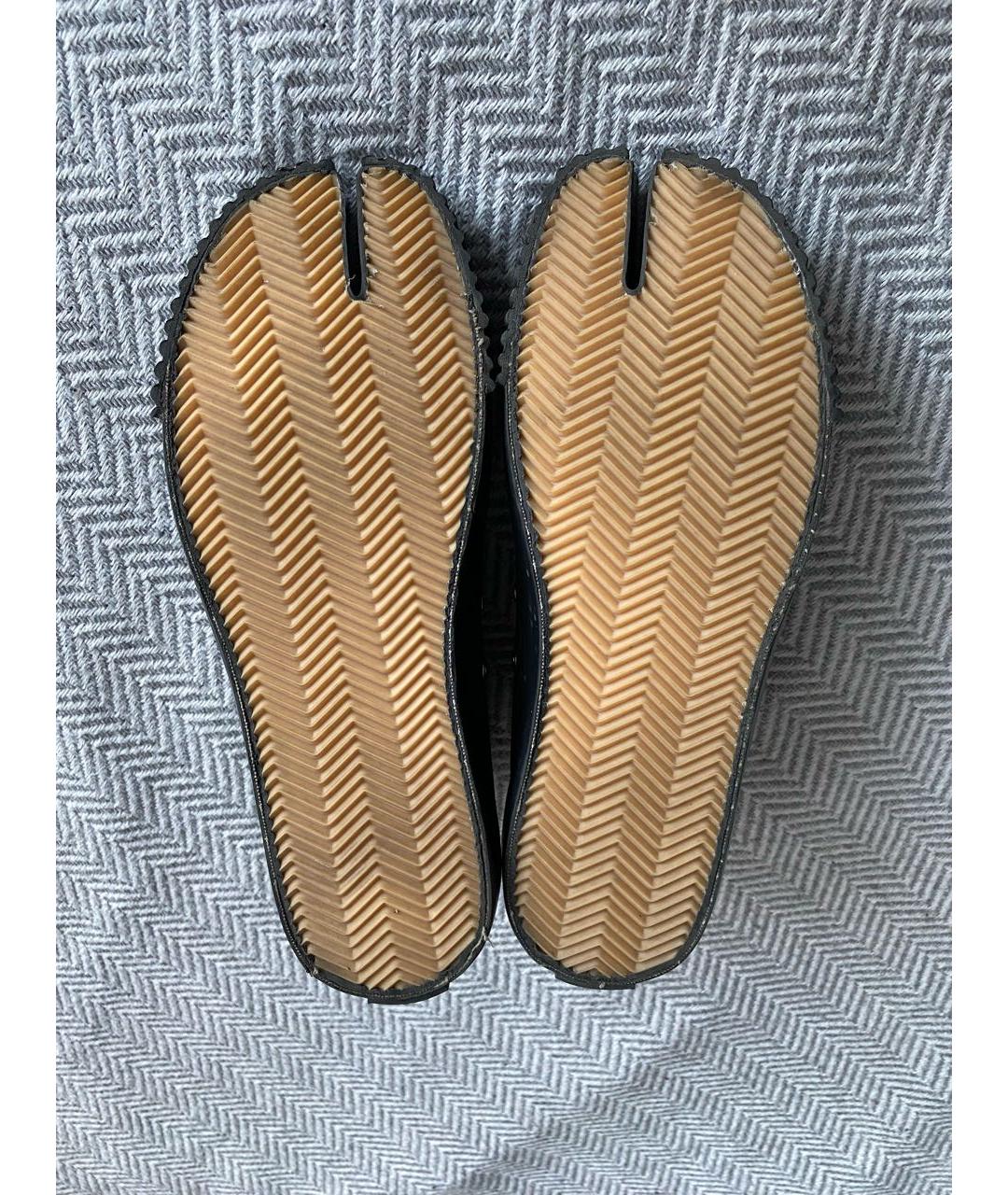 MAISON MARGIELA Черные текстильные высокие кроссовки / кеды, фото 8