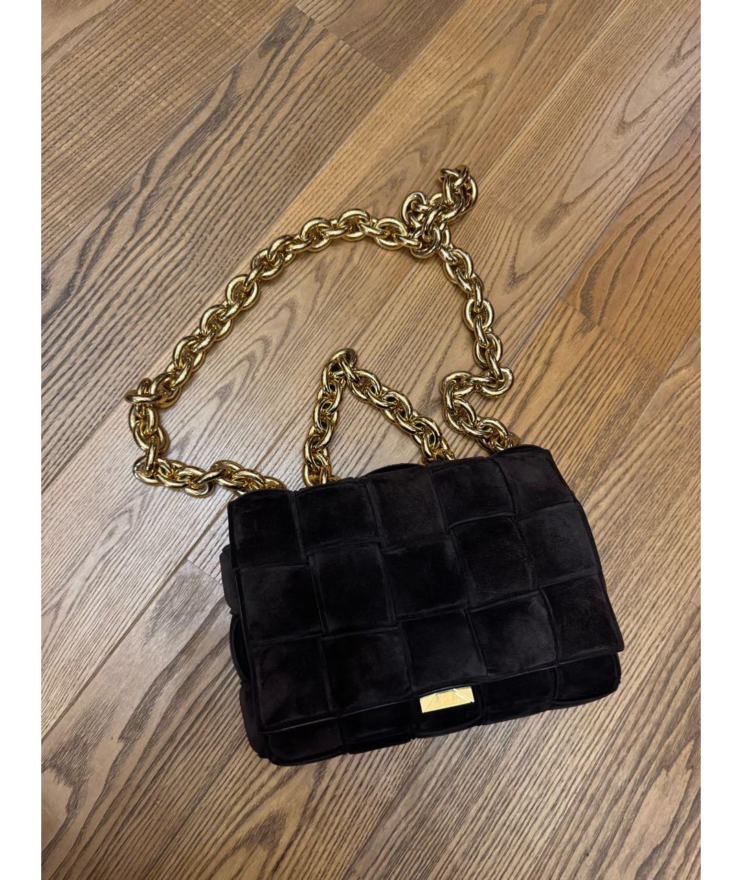 BOTTEGA VENETA Коричневая замшевая сумка через плечо, фото 4