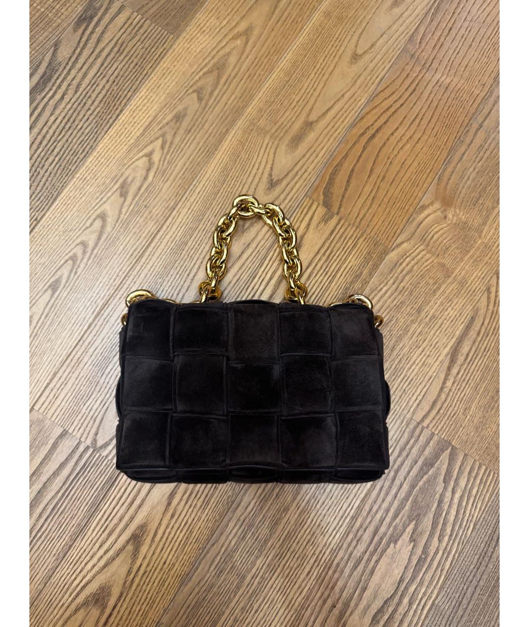 BOTTEGA VENETA Коричневая замшевая сумка через плечо, фото 6
