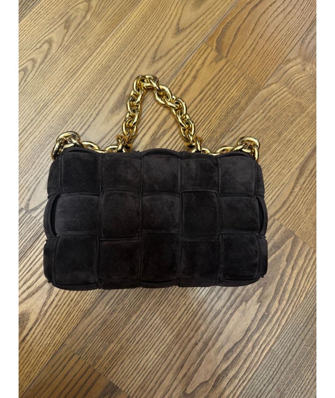 BOTTEGA VENETA Коричневая замшевая сумка через плечо, фото 2
