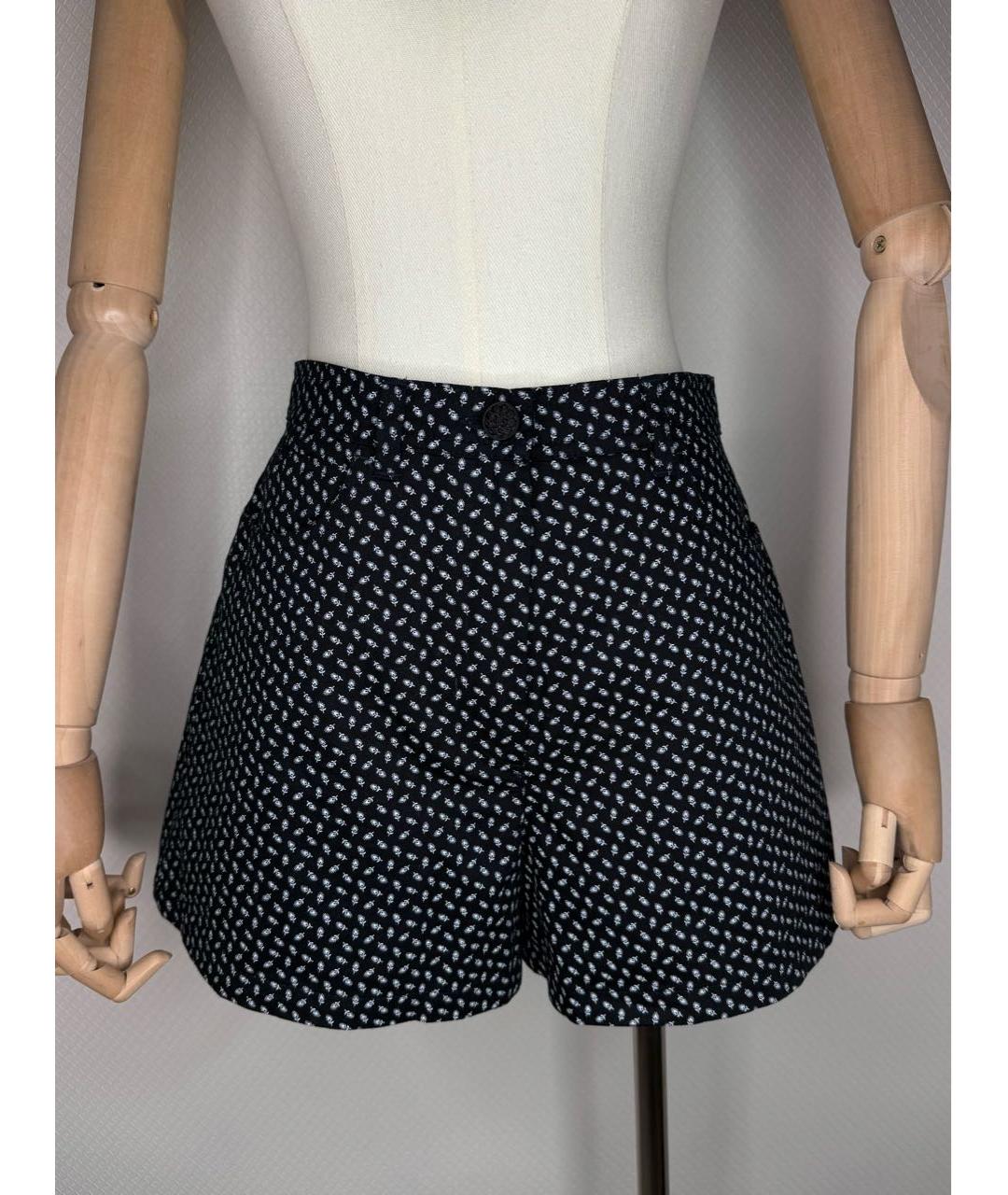 WEEKEND MAX MARA Черные хлопковые шорты, фото 8