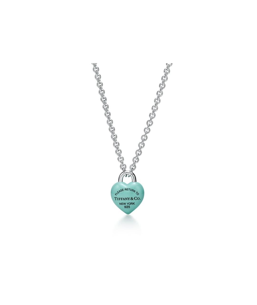 TIFFANY&CO Бирюзовая серебряная подвеска, фото 6
