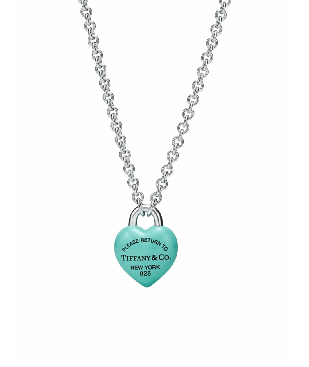 TIFFANY&CO Бирюзовая серебряная подвеска, фото 1