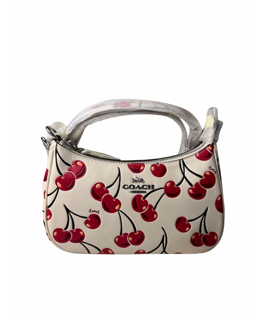 COACH Белая кожаная сумка через плечо, фото 1