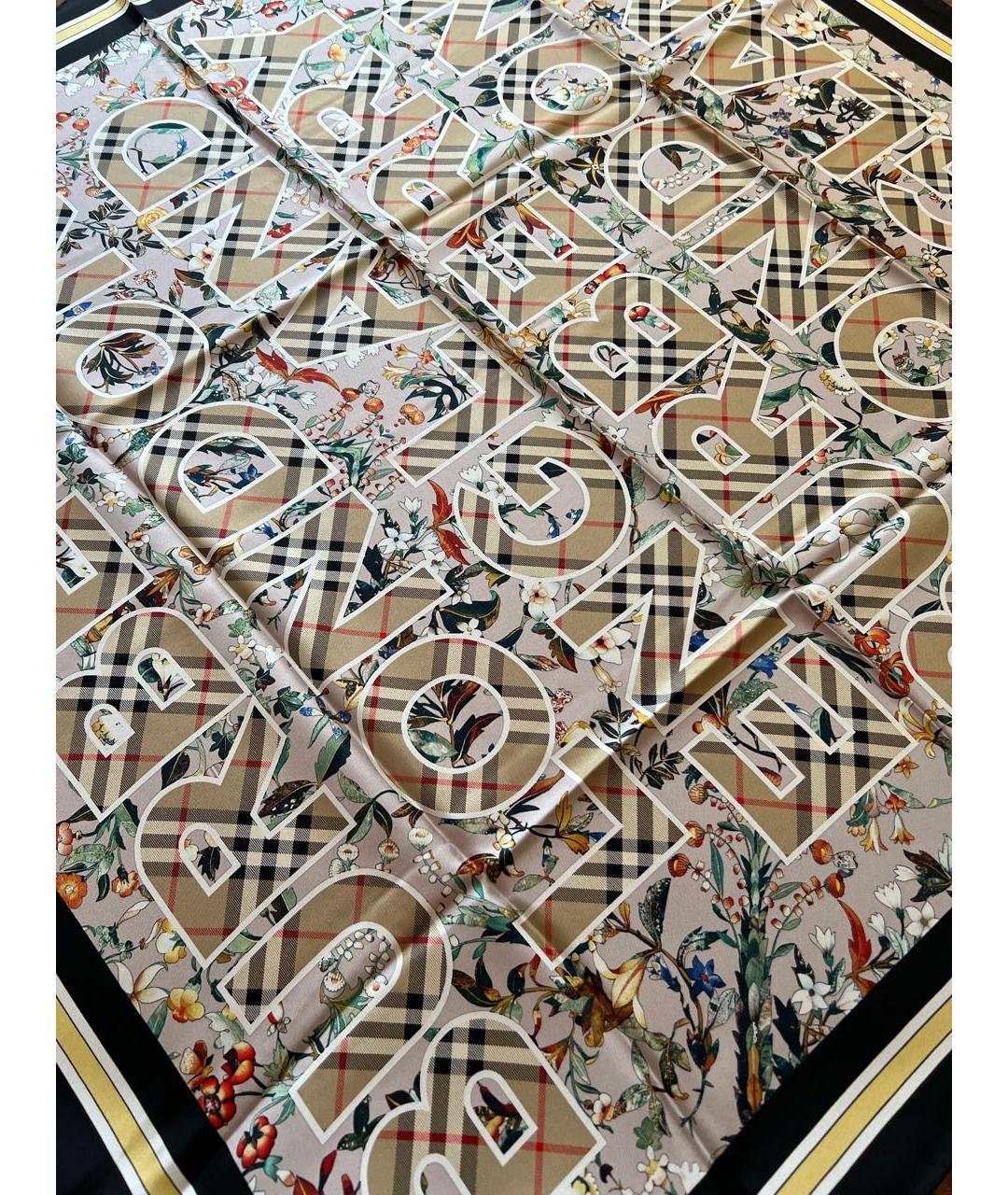 BURBERRY Мульти шелковый платок, фото 2