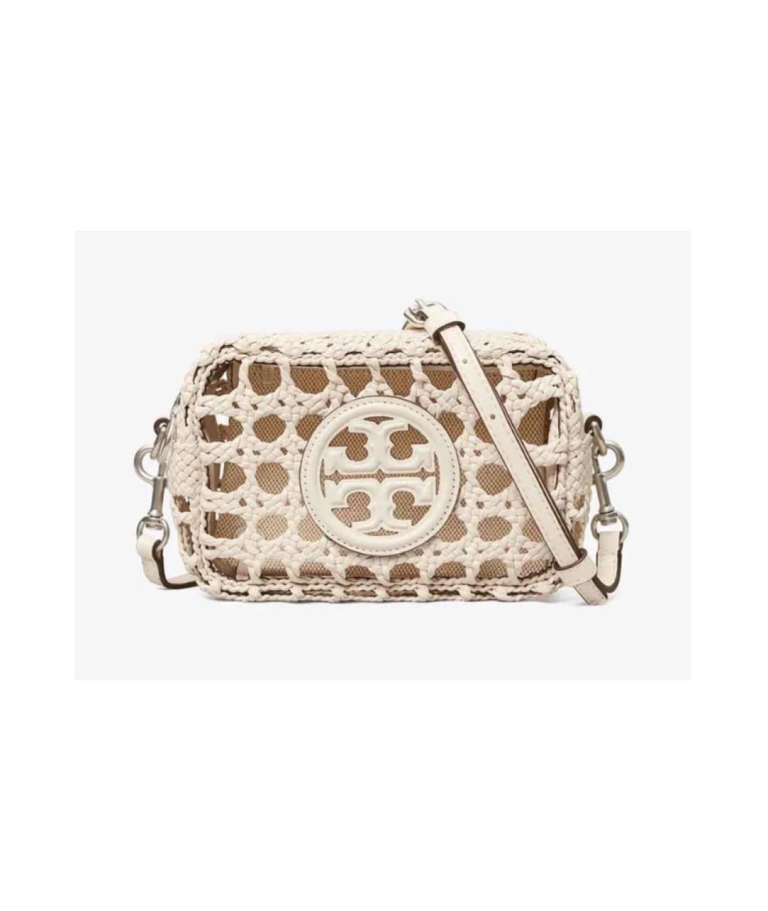 TORY BURCH Белая кожаная сумка через плечо, фото 3