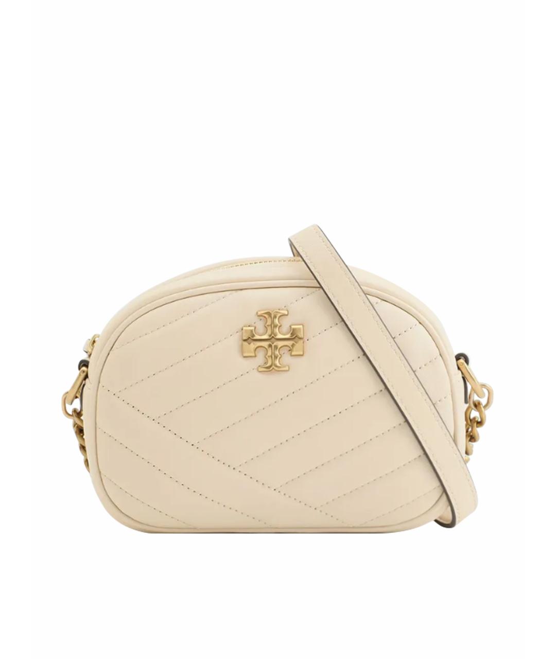 TORY BURCH Бежевая кожаная сумка через плечо, фото 1