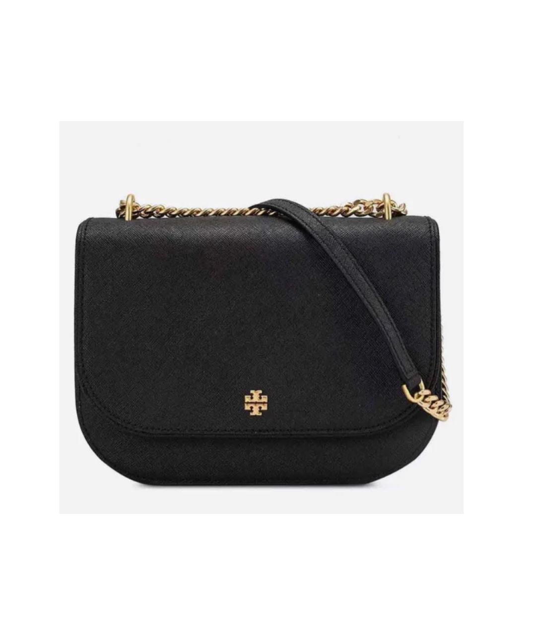 TORY BURCH Черная кожаная сумка через плечо, фото 4
