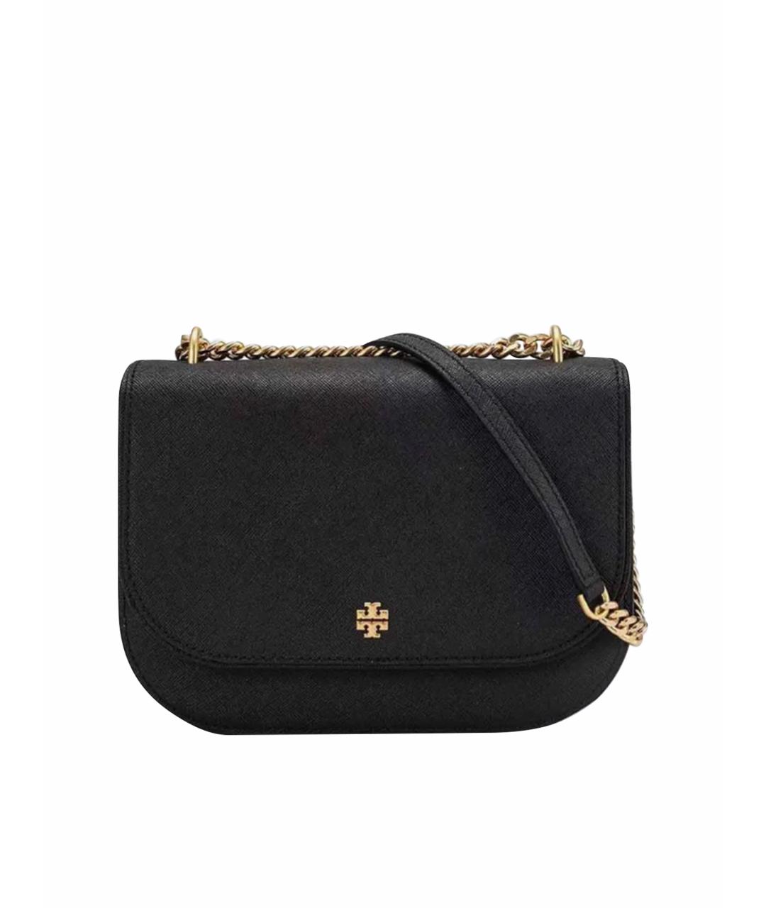 TORY BURCH Черная кожаная сумка через плечо, фото 1
